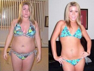 Pred in po izgubi 6 kg z lubenično dieto